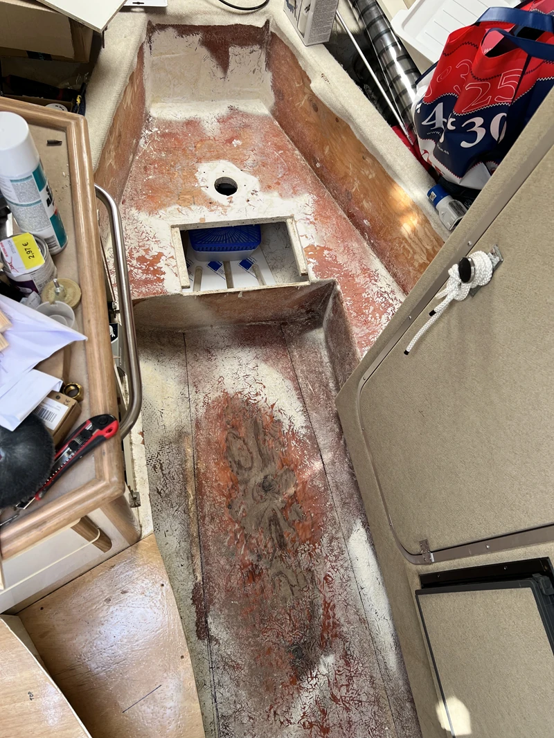 Cabin floor, before